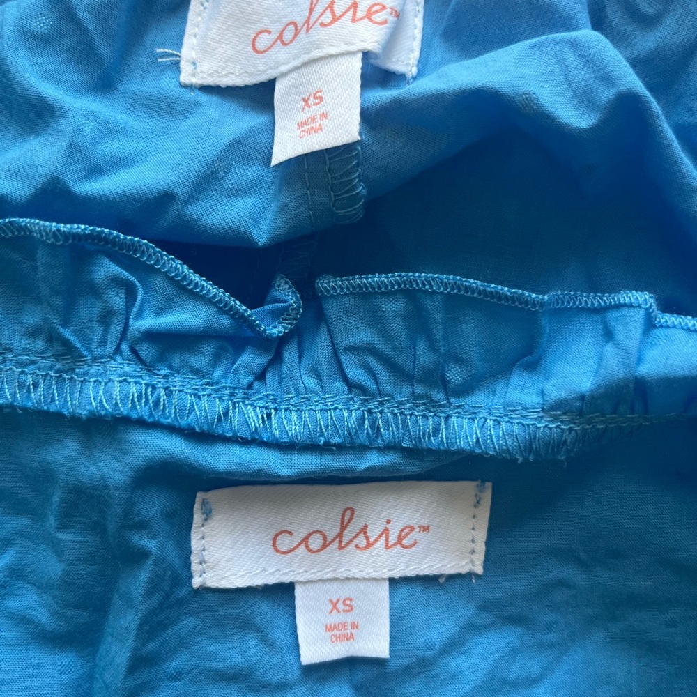 Colsie Blue Ruffled Pajama Set - Picture 3 of 3